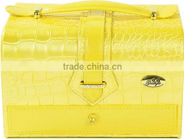 Faux Leather Large Lockable Jewelry Box Case Storage With Mirror,jewelry Showcase Display Case photo-4