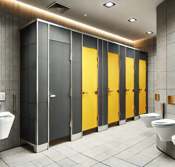 Waterproof Toilet Cubicles High Pressure Laminate Hpl Used Bathroom Partitions photo-4