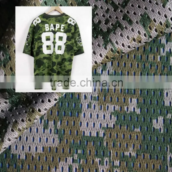 Breathable Tricot Camouflage Printed Mesh Fabric photo-4