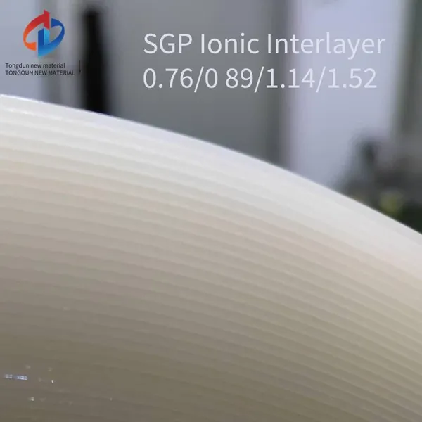 Домашняя пленка Tongdun SGP, конфигурация слоистого стекла: 8+1.52 SGP+8 сверхчистое закаленное стекло