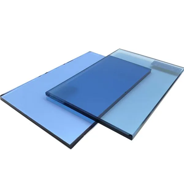 Blue Color Float Glass, Tinted Flat Building Glass Sheets