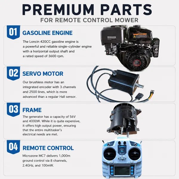 Vigorun MTSK800 Industrial Remote Control Mower Flail Mower Robot Working Degree: 0-40° photo-4