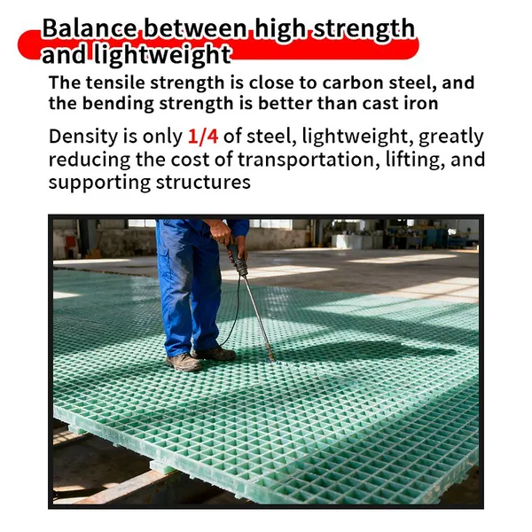 Pultruded Fiberglass Grating High Strength FRP Grating for Chemical Platform photo-2