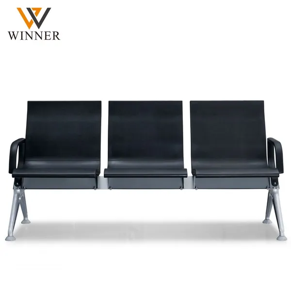 New Model Modern Public Area Waiting Chair Triple Seater PU Cushion Bench for Airport Terminal Hospital Lobby Office Outdoor Gym photo-3