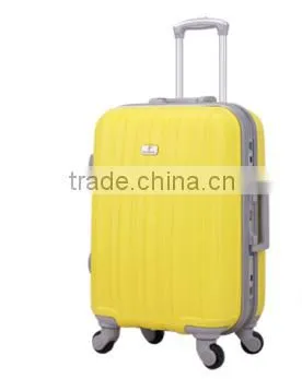 20" Yellow Popular Design Hot Bright Color ABS Luggage Trolley Fashion Luggage Airports Trolley Travel Suitcase