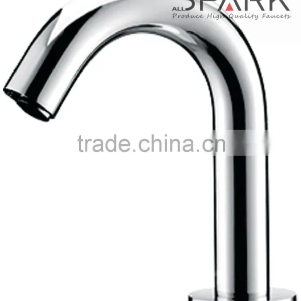 Contemporary Bathroom Brass Basin Automatic Sensor Faucet Spout With Control Box photo-2