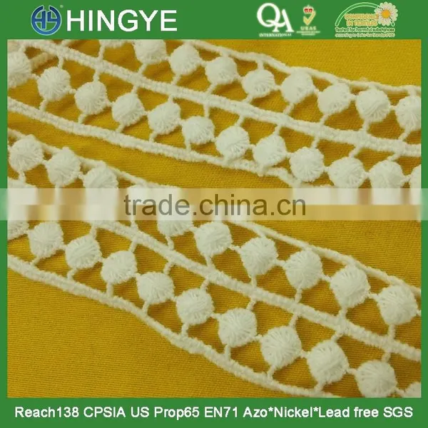 Wholesale off White Crochet Cotton Lace for Garments H1506 photo-3