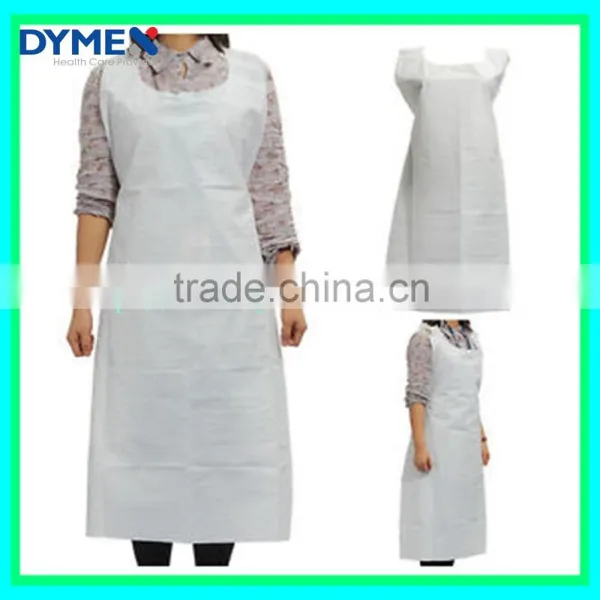 Cheap Disposable HDPE/LDPE/PE Material Wihte Apron photo-2