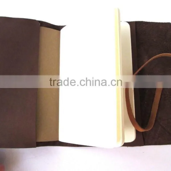 Handmade Vintage Leather Journal /daily Diary / Agenda Notebooks With Ribbon photo-3