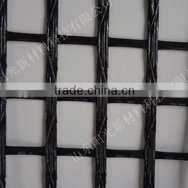 Uniaxial Polyester Geogrid Used for Earth Retaining Wall photo-2