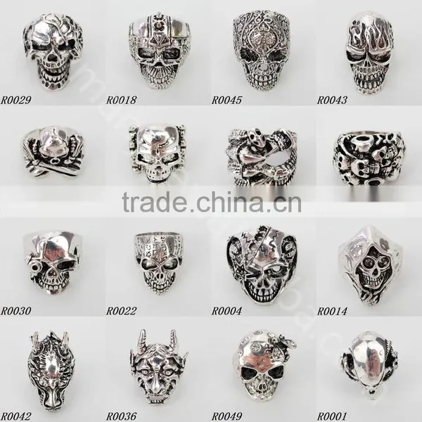 New Fashion Design Popular Wholesale Costume Jewelry Gothic Ring R9 photo-3