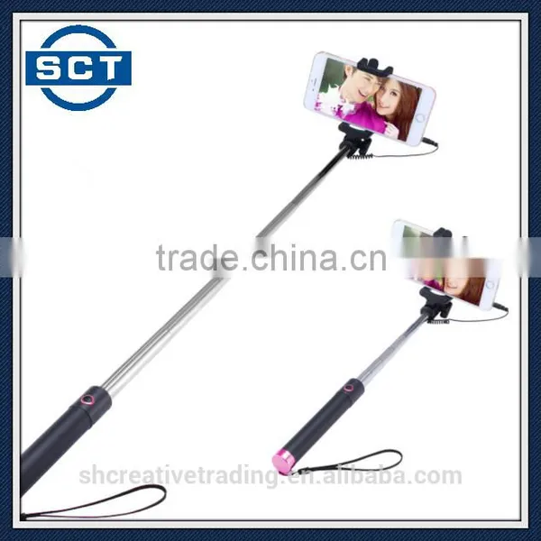 Mini Wire Controlled Extendable Selfie Stick Monopod for IOS & Android Phones photo-3