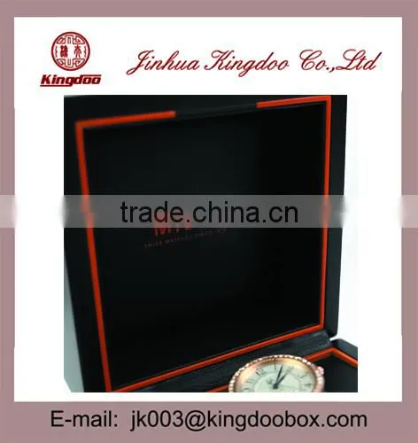 Jinhua Supplier Handmade Rectangular MDF Wooden Watch Box With Flip Lid photo-5