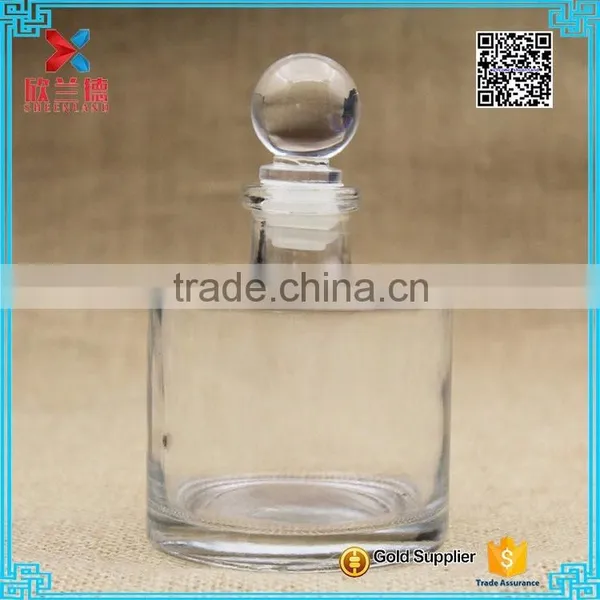 200ml High Quality Round Fragrance Aroma Diffuser Glass Bottle With Cork Supplier's Choice photo-2