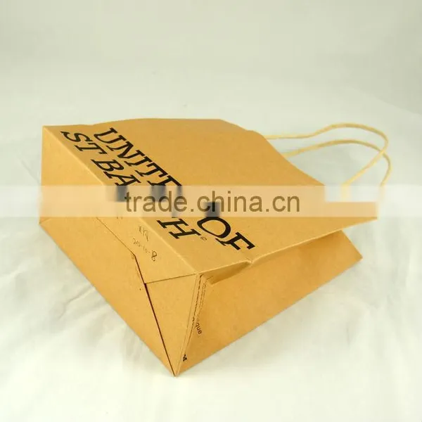 Brown Paper Bag Custom Logo Kraft Paper Bag With Printed Paper Bag