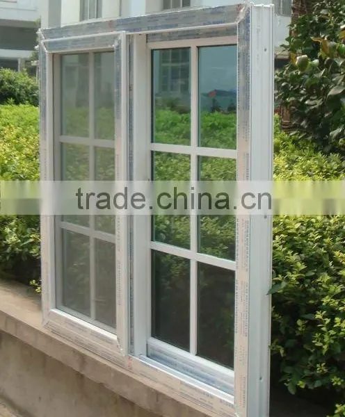 White Frame 3 Panes Aluminum Sliding Window With Grill photo-3