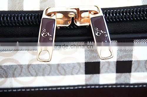 Most Popular For Girls Square Strip PU Leather Material Luggage Case photo-3