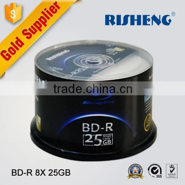 RISHENG Blank Blu Ray Disc 25GB/wholesale 25GB Blank Blu-ray/recordable Blu Ray 50cake Package