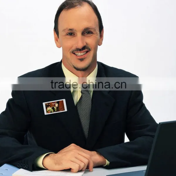 LED& LCD Wearable Video Name Tag Which Support Video Playing and Photo Playing/promotional Video Name Tag photo-3