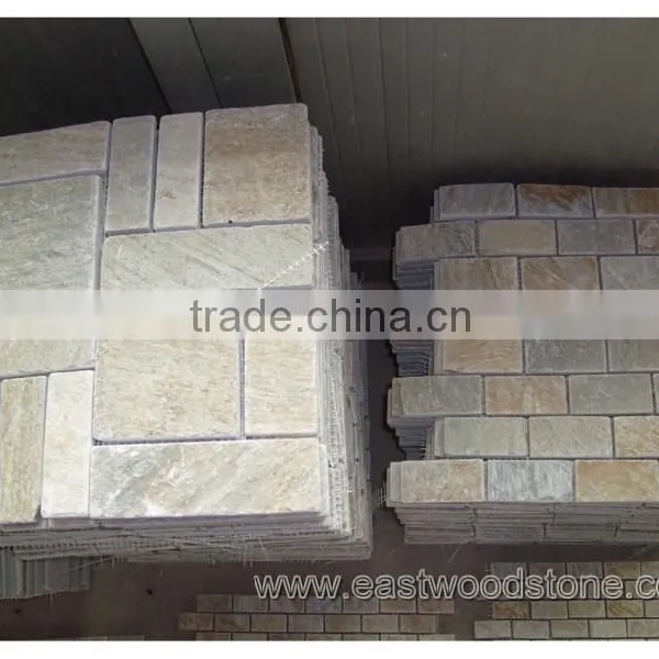 Desert Gold Slate Mosaic Tiles