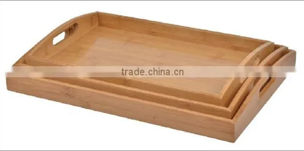 Bamboo Bed Tray/Bamboo Serving Tray With Hole/ Folding Legs/Handles photo-3