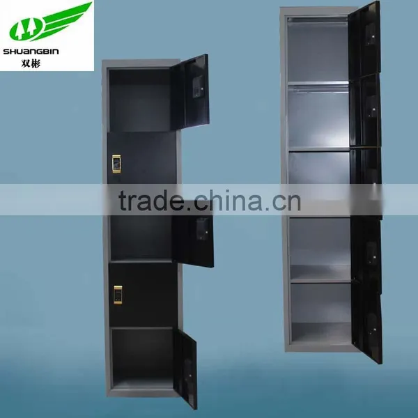 New Design High End Office Furniture, RFID LOCK 5 Tier Black Metal Locker Cabinet Quality Choice photo-5