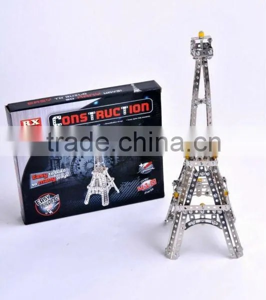 Mini Metal Models Eiffel Tower With Tools Alloy Educational Blocks JS2703556
