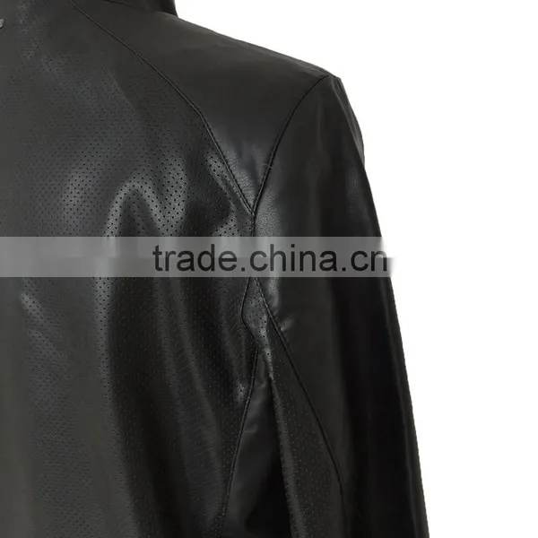 Fashion Outdoor Sport Entleman Varsity Softshell Down Leather Jacket photo-6