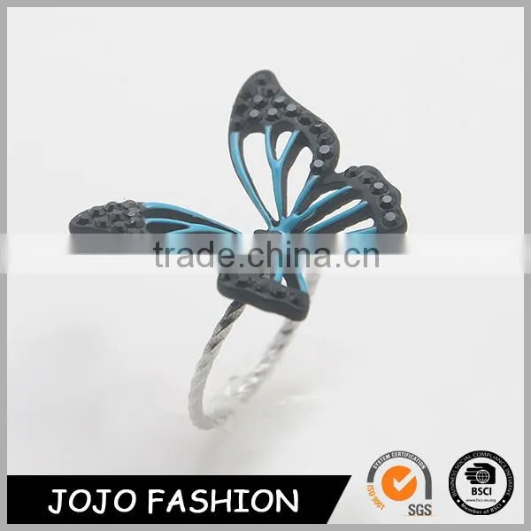 New Product Butterfly Shape Fashion Girls Jewelry Silver Ring for Woman Supplier's Choice