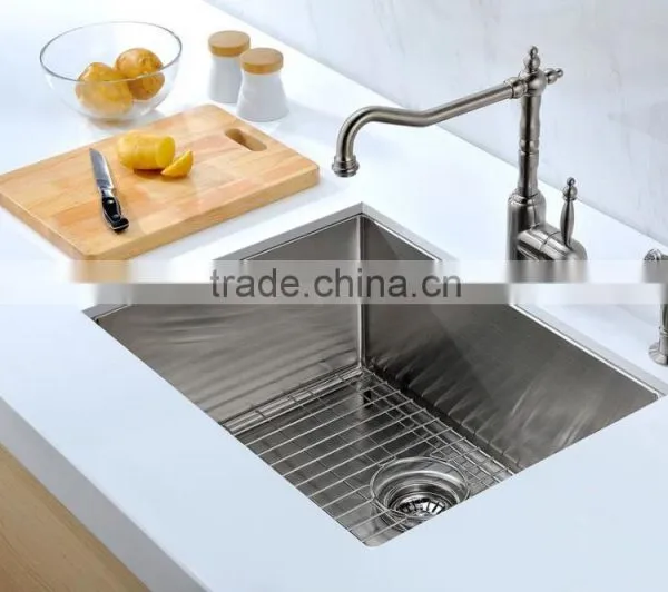 Apartment Size Kitchen Sinks Handmade Stainless Steel Single Bowl Bar Sink photo-2
