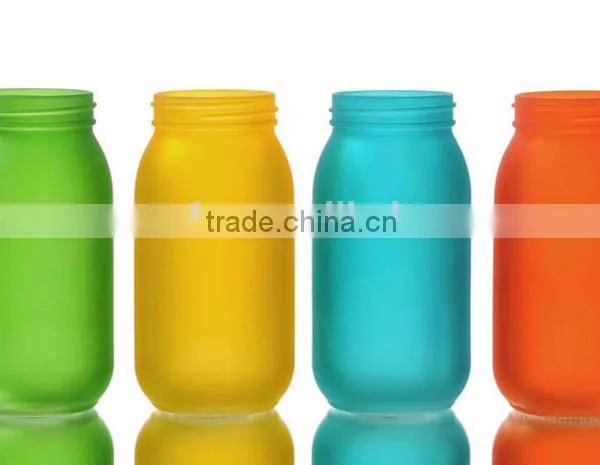 Three Sizes Frosted Colored Glass Vases photo-3