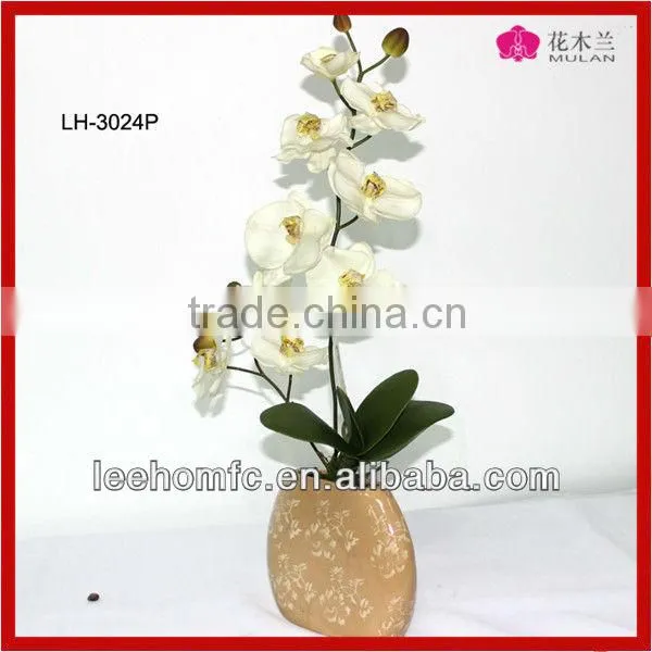 Potted Flowers Crafts Silk Orchid Artificial Fabric Flowers photo-3