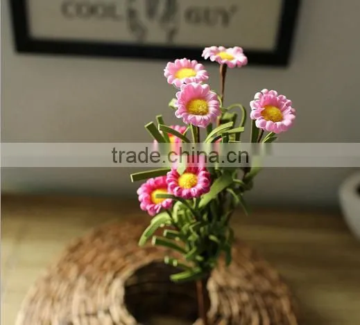 China Wholesale Plastic Daisy Flower Artificial Flowers Daisy That Looks Real for Home Decoration photo-6