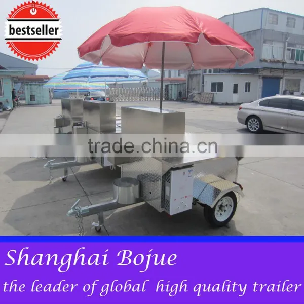 2015 Hot Sales Best Quality Hot Dog Cart With Ramp Door Slush Hot Dog Cart Movable Hot Dog Cart