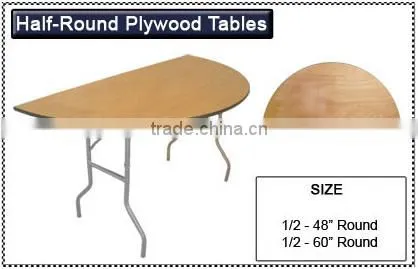 60"Aluminum Edging Wood Folding Table and Chair Used Restaurant Equipment photo-3