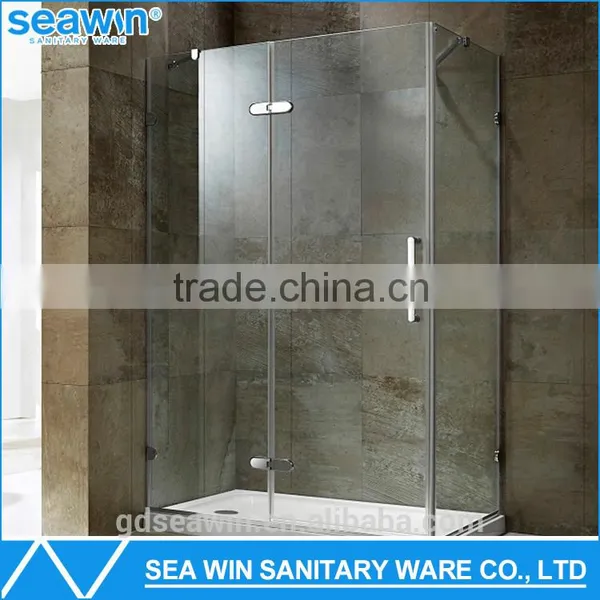 Hot Sales Stainless Steel Hardware Free Standing Frameless Shower Enclosure for Bathroom