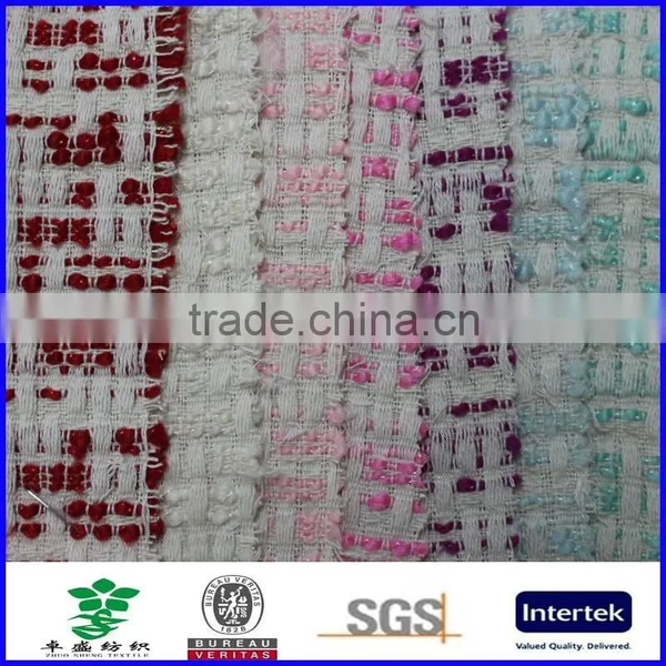 Acryilic Fabric Multi Striped Polyester Chenille Fabric for Suit Coat
