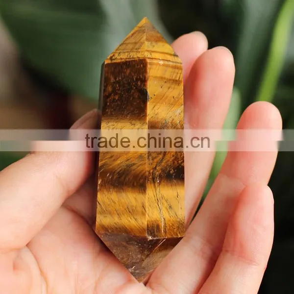 Natural Yellow Tiger Eye Crystals Healing Stones Point photo-5