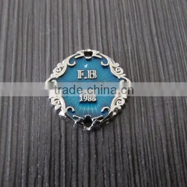 Europe Design Painted Blue Metal Plate photo-3