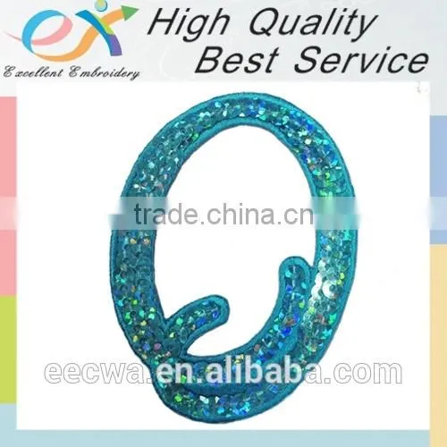Professionally Custom Iron-on Sequin Letter Patches