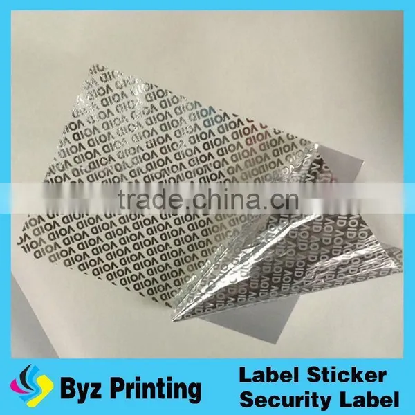 Matte Silver VOID Sticker Security Warranty Seal Label Leaving Word VOID if Removed Versatile photo-2