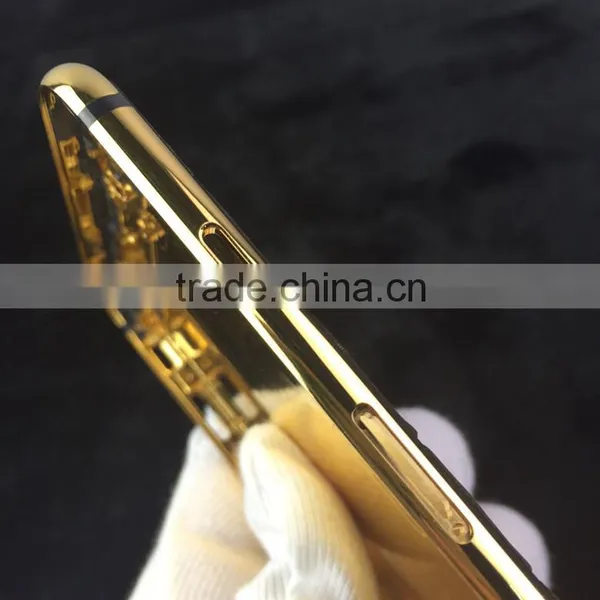 Croco/bull Leather Gold 24ct Plat Back Housing Bezel for IPhone 6 Plus, 5.5 Inch photo-6