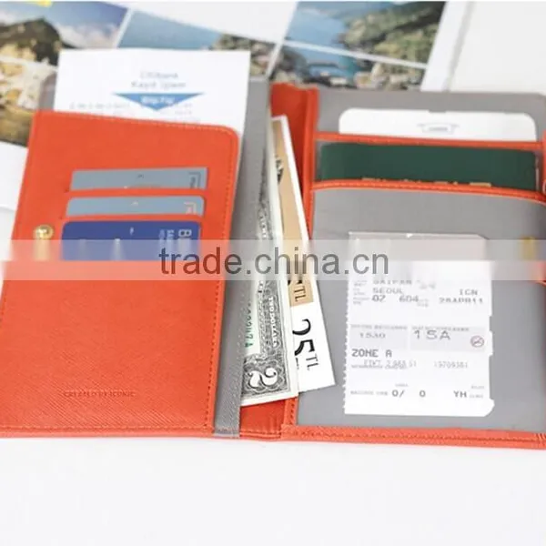 Delicate Passport Holder With Multi-function Pocket,leather Passport Cover With Button Closed,Beautifully Made Travel Wallet photo-2