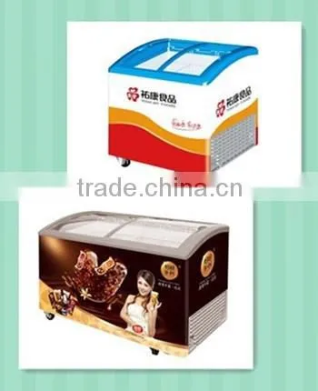 Best Seller Curved Sliding Glass Door Chest Freezer photo-2