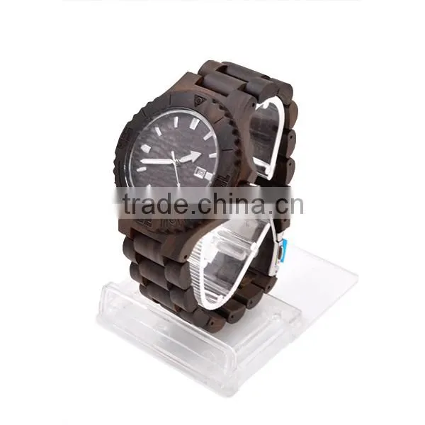 2016 New Fashion 100% Natural Wood Watch, Ebony Wooden Wrist Watch Trade Assurance photo-4