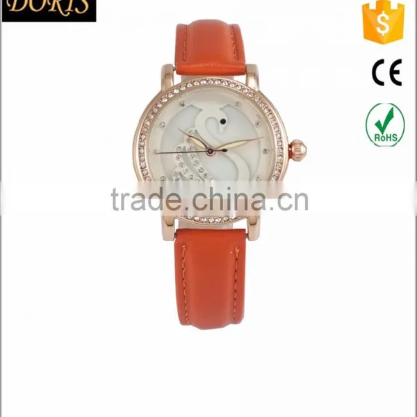 Latest Watches Design for Ladies Quartz Movement Men Leather Watch photo-3