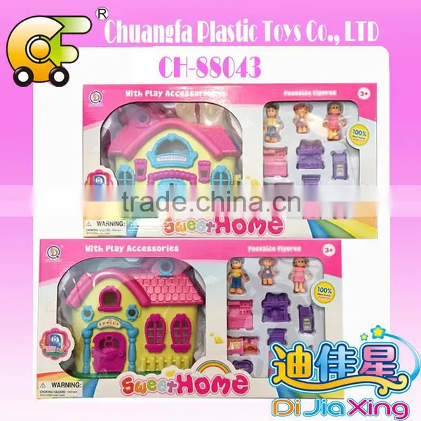 Kids Mini Villa Toys Modern Villa With Furniture Wooden Villa Toys