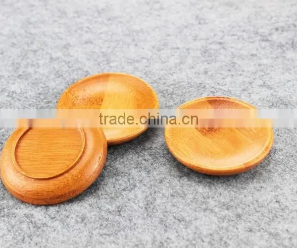 Tea Round Bamboo Wood Trivet Coaster Placemat Tool Set With Holder Rack photo-4