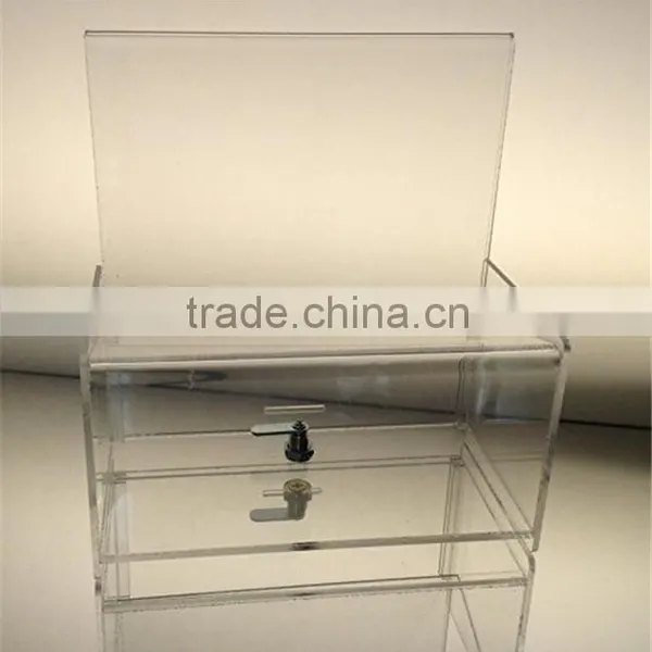 Clear PMMA Acrylic Plexiglass Donation Boxes photo-3