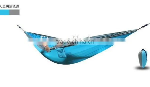 Portable Outdoor Swing Fabric Camping Hanging Hammock Parachute Bed Parachute Nylon Hammock photo-5